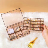 Jewelry Storage Box Dual Layer Earrings Bracelet Watch Organizer Display Case