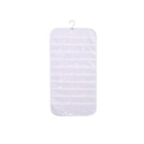 Jewelry Organizer Dustproof 80 Grid Hanging Storage Bag Grey