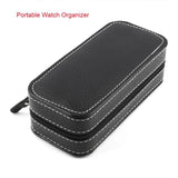 Lightweight Leather Watch Case Solid Smooth Dustproof Large Capacity