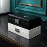 Jewelry Box with Lock Organizer Necklace Earring Ring Charm Container