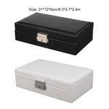 Jewelry Box with Lock Organizer Necklace Earring Ring Charm Container