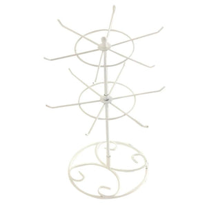 2-Tier Jewelry Storage Metal Earrings Necklace Hanging Bracelet Stand