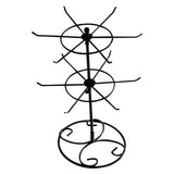 2-Tier Jewelry Storage Metal Earrings Necklace Hanging Bracelet Stand
