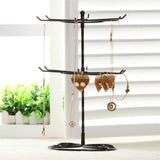 2-Tier Jewelry Storage Metal Earrings Necklace Hanging Bracelet Stand