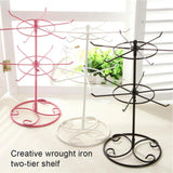 2-Tier Jewelry Storage Metal Earrings Necklace Hanging Bracelet Stand