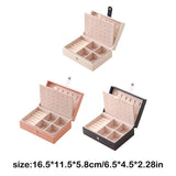 Portable Jewelry Box Dust-proof Showcase Case Storage Trays