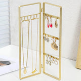 Foldable Jewelry Display Holder Pendants Organizer Stand Shelf