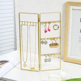 Foldable Jewelry Display Holder for Earrings Necklace Bracelet