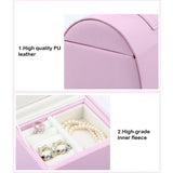 Bog Jewelry Rings Organizer Earrings Storage Container Double Layers