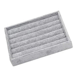 Gray Velvet Jewelry Display Tray for Rings