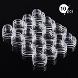 10Pcs Heart Shape Plastic Storage Jars for Crafts