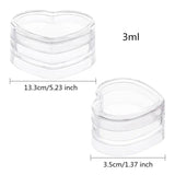 10Pcs Heart Shape Plastic Storage Jars for Crafts