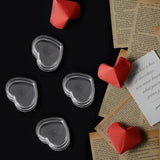 10Pcs Heart Shape Plastic Storage Jars for Crafts