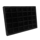 30 Compartments Velvet Jewelry Display Tray Holder