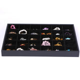 30 Compartments Velvet Jewelry Display Tray Holder