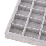 30 Compartments Velvet Jewelry Display Tray Holder