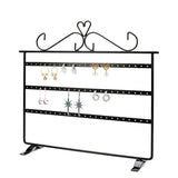 Earrings Display Holder Metal Ear Studs Hanging Rack Double Side Jewelry Stand