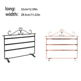 Earrings Display Holder Metal Ear Studs Hanging Rack Double Side Jewelry Stand