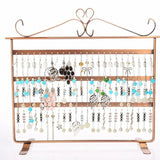 Earrings Display Holder Metal Ear Studs Hanging Rack Double Side Jewelry Stand