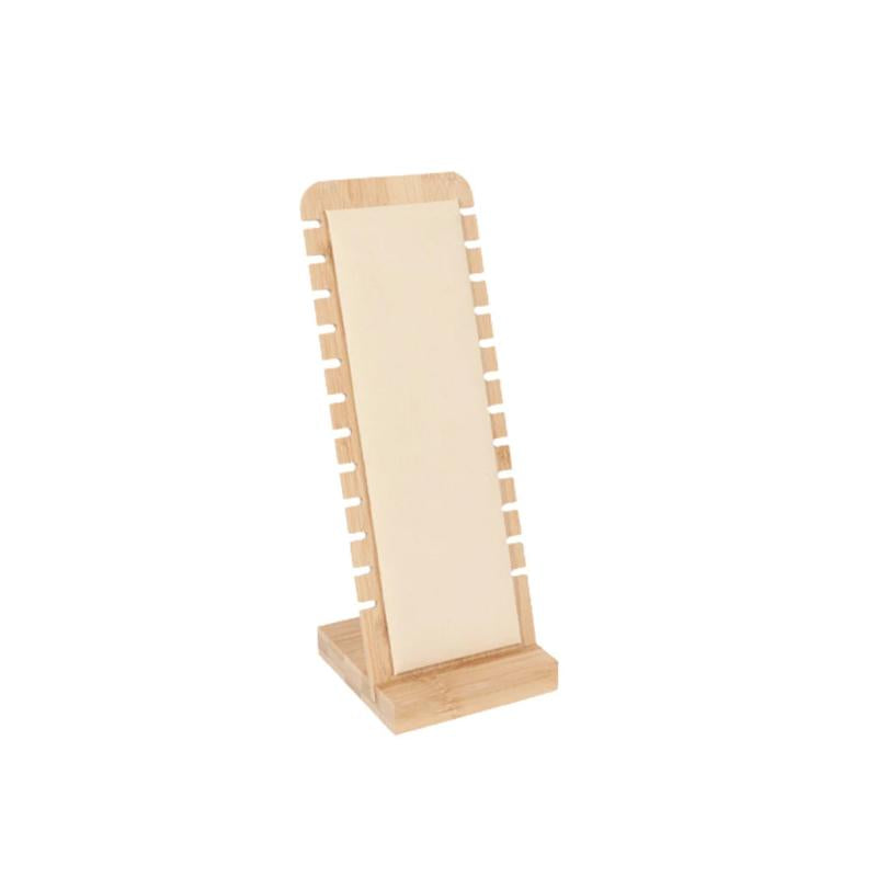 Bamboo Wood Jewelry Display Stand Necklace Showcase