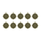 50Pcs Round Pendant Bases Holiday DIY Jewelry Making Findings