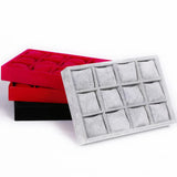 PU Leather Jewelry Display Tray Anti-static Flocking Cushion