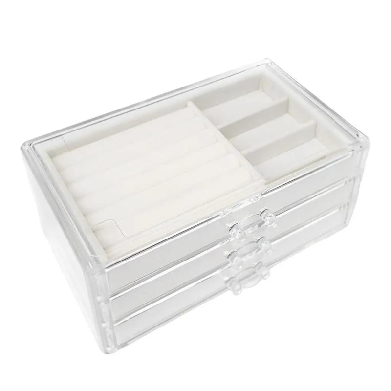 Three-Layer Jewelry Display Stand Box for Women