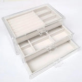 Three-Layer Jewelry Display Stand Box for Women