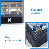 8 Slots PU Leather Eyewear Display Box Watch Organizer