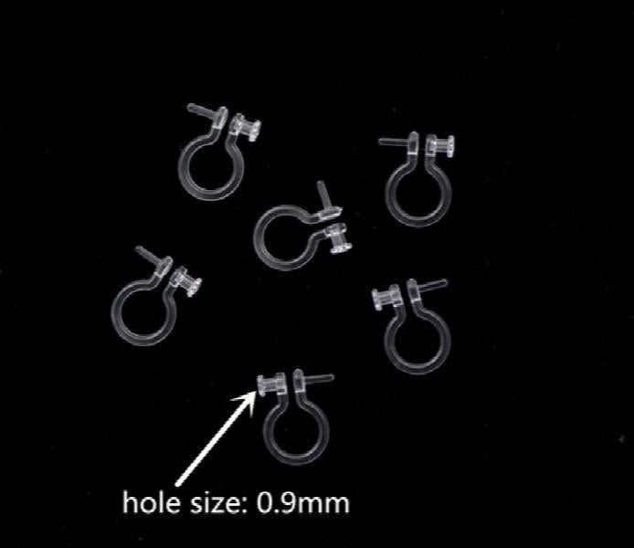 50 PCS Transparent Ear Clip For DIY Jewelry Making, Resin Earrings Accessories