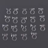 50 PCS Transparent Ear Clip For DIY Jewelry Making, Resin Earrings Accessories
