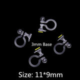 50 PCS Transparent Ear Clip For DIY Jewelry Making, Resin Earrings Accessories