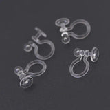 50 PCS Transparent Ear Clip For DIY Jewelry Making, Resin Earrings Accessories