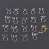 50 PCS Transparent Ear Clip For DIY Jewelry Making, Resin Earrings Accessories