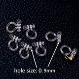 50 PCS Transparent Ear Clip For DIY Jewelry Making, Resin Earrings Accessories