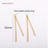 14K Plated Chain Tassel Charms, Brass Tassel Pendants
