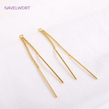 14K Plated Chain Tassel Charms, Brass Tassel Pendants