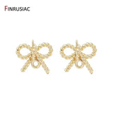 14K Plated Bow Earring Post Hooks DIY Jewelry Making