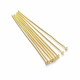 100pcs 40 50mm Flat Head Pins 0.7mm Plated Head Pins For Diy Jewelry Making