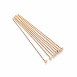 100pcs 40 50mm Flat Head Pins 0.7mm Plated Head Pins For Diy Jewelry Making