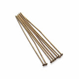 100pcs 40 50mm Flat Head Pins 0.7mm Plated Head Pins For Diy Jewelry Making