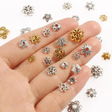 20PCS Tibetan Silver Leaf Flower Bead Caps for Jewelry Making DIY
