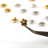 20PCS Tibetan Silver Leaf Flower Bead Caps for Jewelry Making DIY