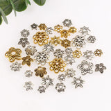 20PCS Tibetan Silver Leaf Flower Bead Caps for Jewelry Making DIY