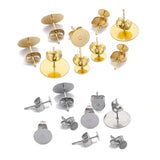 Stainless Steel Post Earring Studs Base Pins Lot for DIY Jewelry Making
