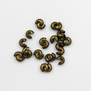 100pcs Copper Half Round Crimp Beads Covers for Jewelry Making