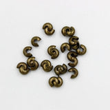 100pcs Copper Half Round Crimp Beads Covers for Jewelry Making