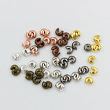 100pcs Copper Half Round Crimp Beads Covers for Jewelry Making