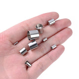 30pcs Tube Crimp End Beads Stopper Spacer Tail Buckle Jewelry Making Findings