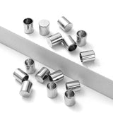 30pcs Tube Crimp End Beads Stopper Spacer Tail Buckle Jewelry Making Findings